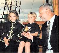 Chairman Birkenstein shows the Shtandart Egg